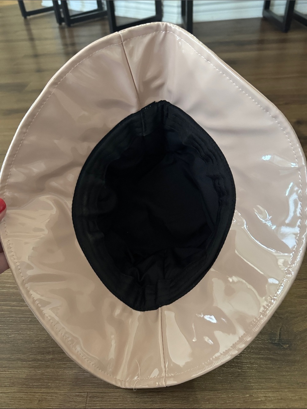 NWOT Modern Horse Patent Vinyl Bucket Hat - Blush Pink - Picture 3 of 5
